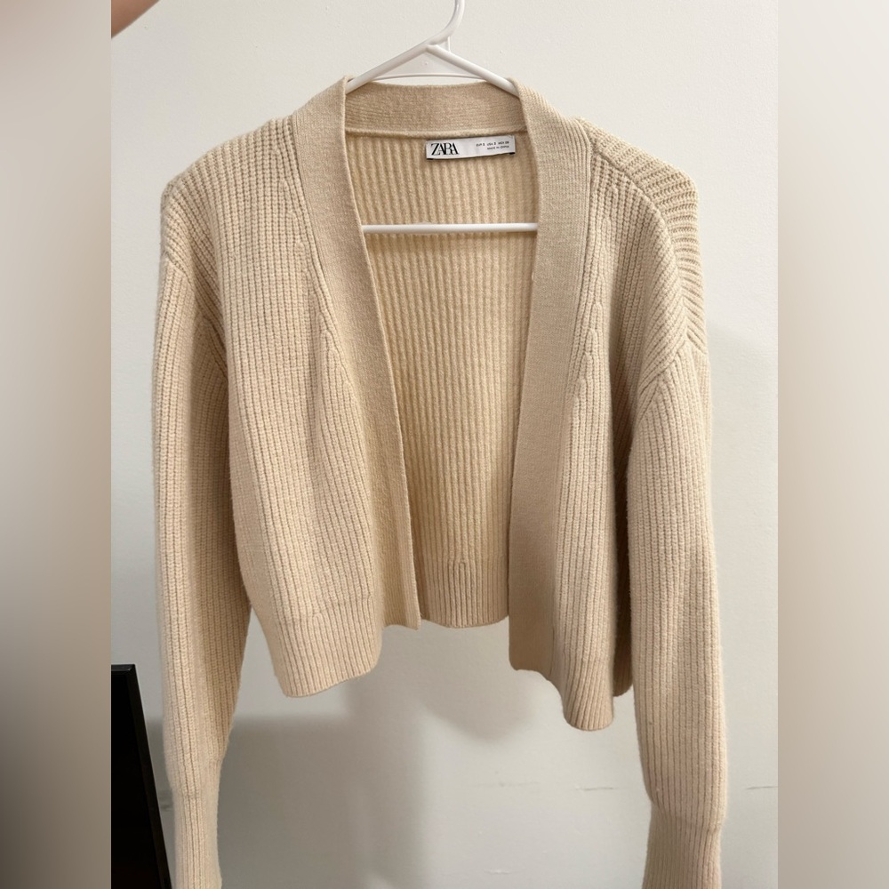 ZARA beige cardigan